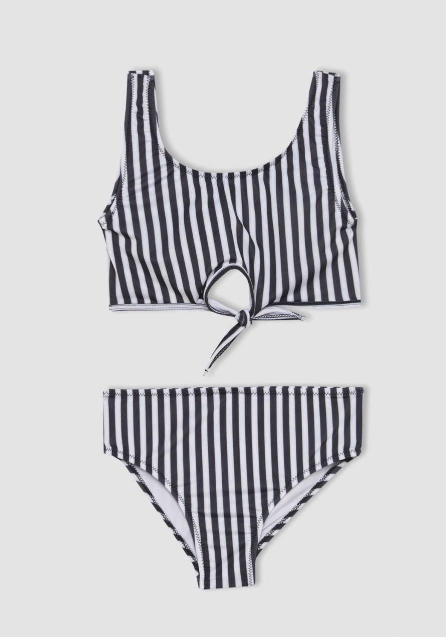 DEFACTO Girl's Striped Bikini Set