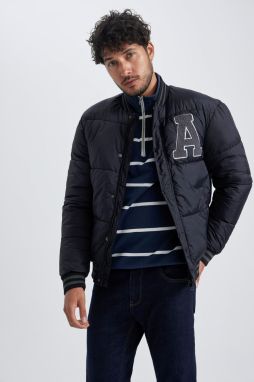 DEFACTO Water Repellent Oversize Fit College Collar Bomber Jacket