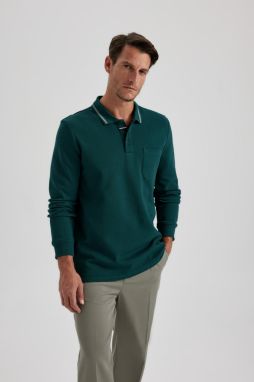 DEFACTO Regular Fit Polo Neck Pique Sweatshirt