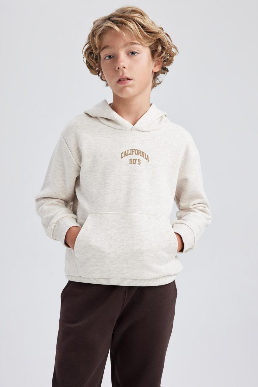 DEFACTO Boy's Hooded School Sweatshirt