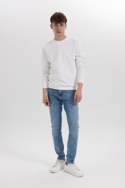 DEFACTO Carlo Skinny Fit Extra Slim Fit Normal Waist Extra Narrow Leg Jean Trousers