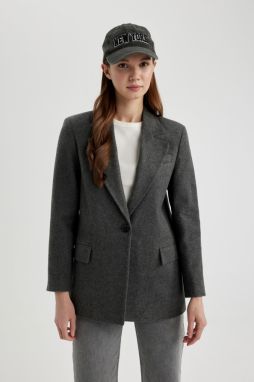 DEFACTO Regular Fit Jacket Collar Flannel Blazer Jacket