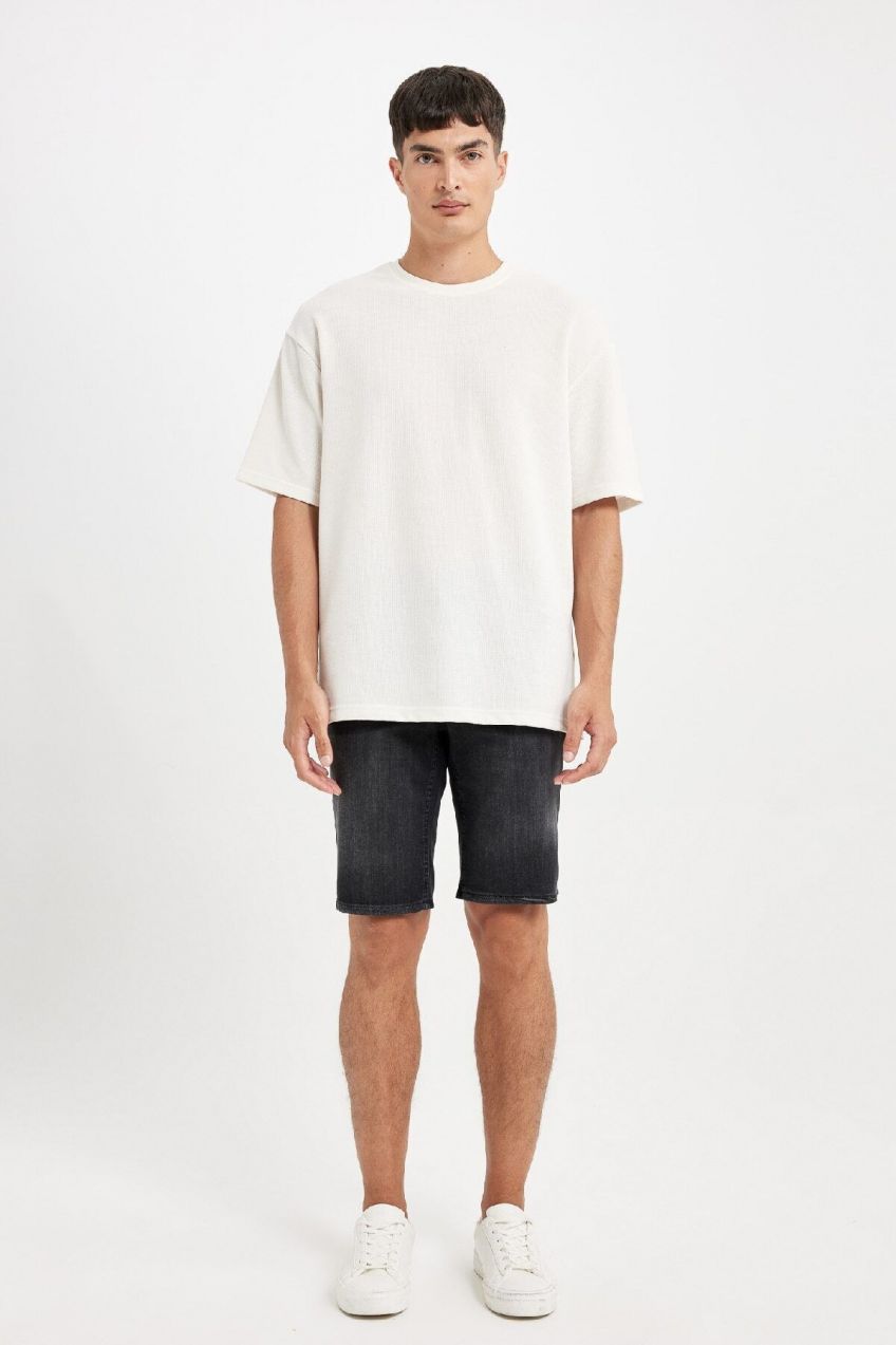 DEFACTO Regular Fit Jean Bermuda Shorts