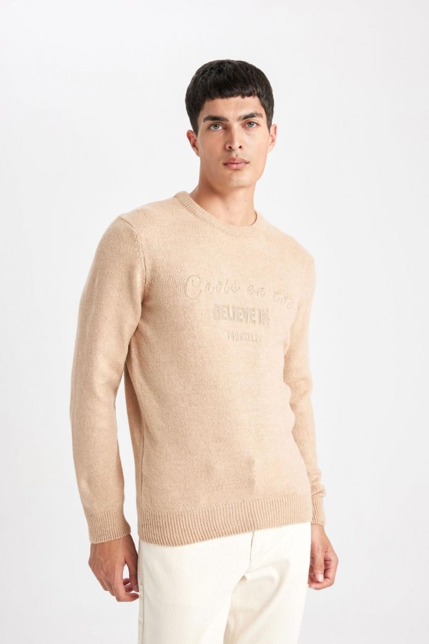 DEFACTO Relax Fit Crew Neck Sweater