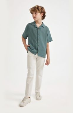 DEFACTO Boys' Standard Cuff Linen Look Trousers