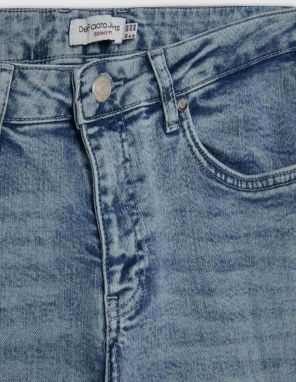 DEFACTO Carlo Skinny Fit Extra Slim Fit Normal Waist Extra Narrow Leg Jean Trousers