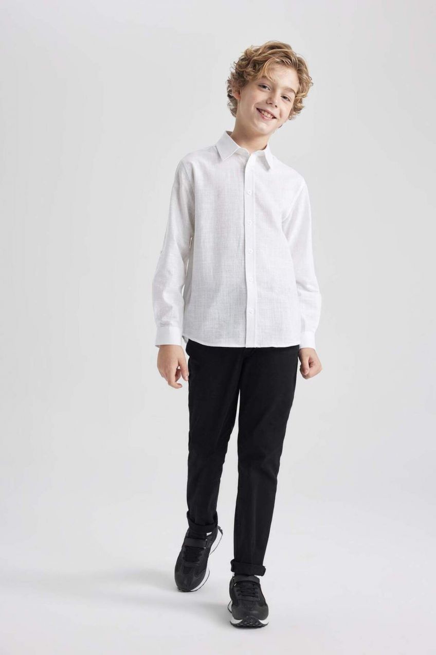 DEFACTO Boy's Black Gabardine Trousers