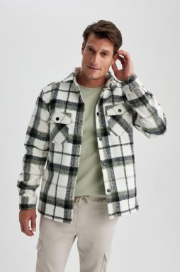 DEFACTO Regular Fit Polo Neck Shirt Jacket
