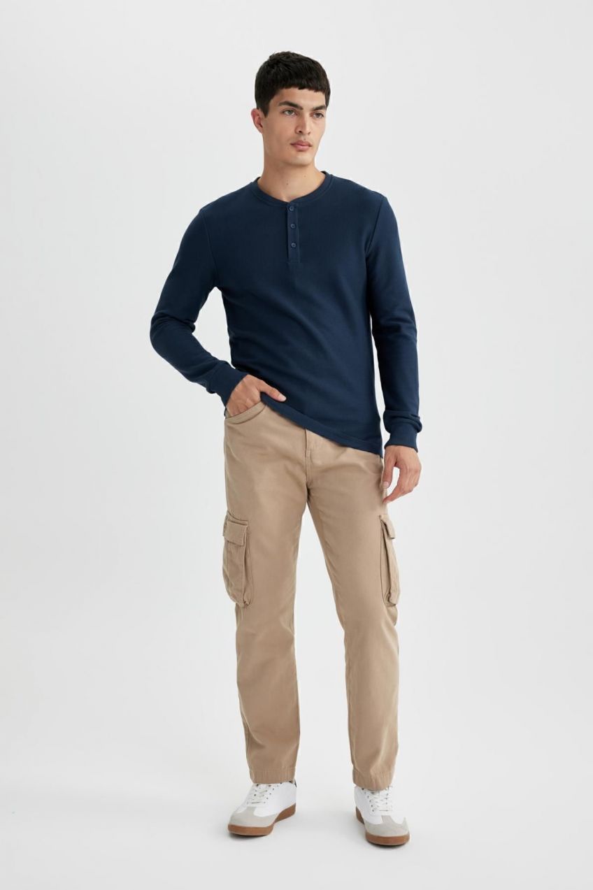 DEFACTO Straight Fit Normal Fit Normal Waist Tube Leg Pants