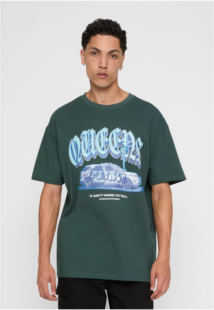 Men's T-shirt Queens Oversize green