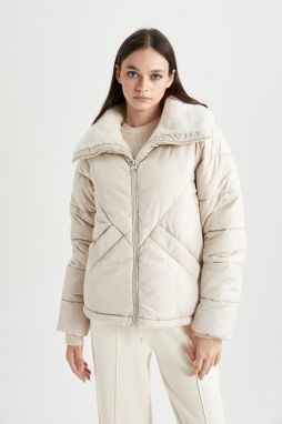 DEFACTO Waterproof Regular Fit Faux Für Lined Coat
