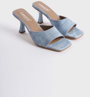 Capone Outfitters Blunt Toe Single Strap Hourglass Heeled Women's Slippers