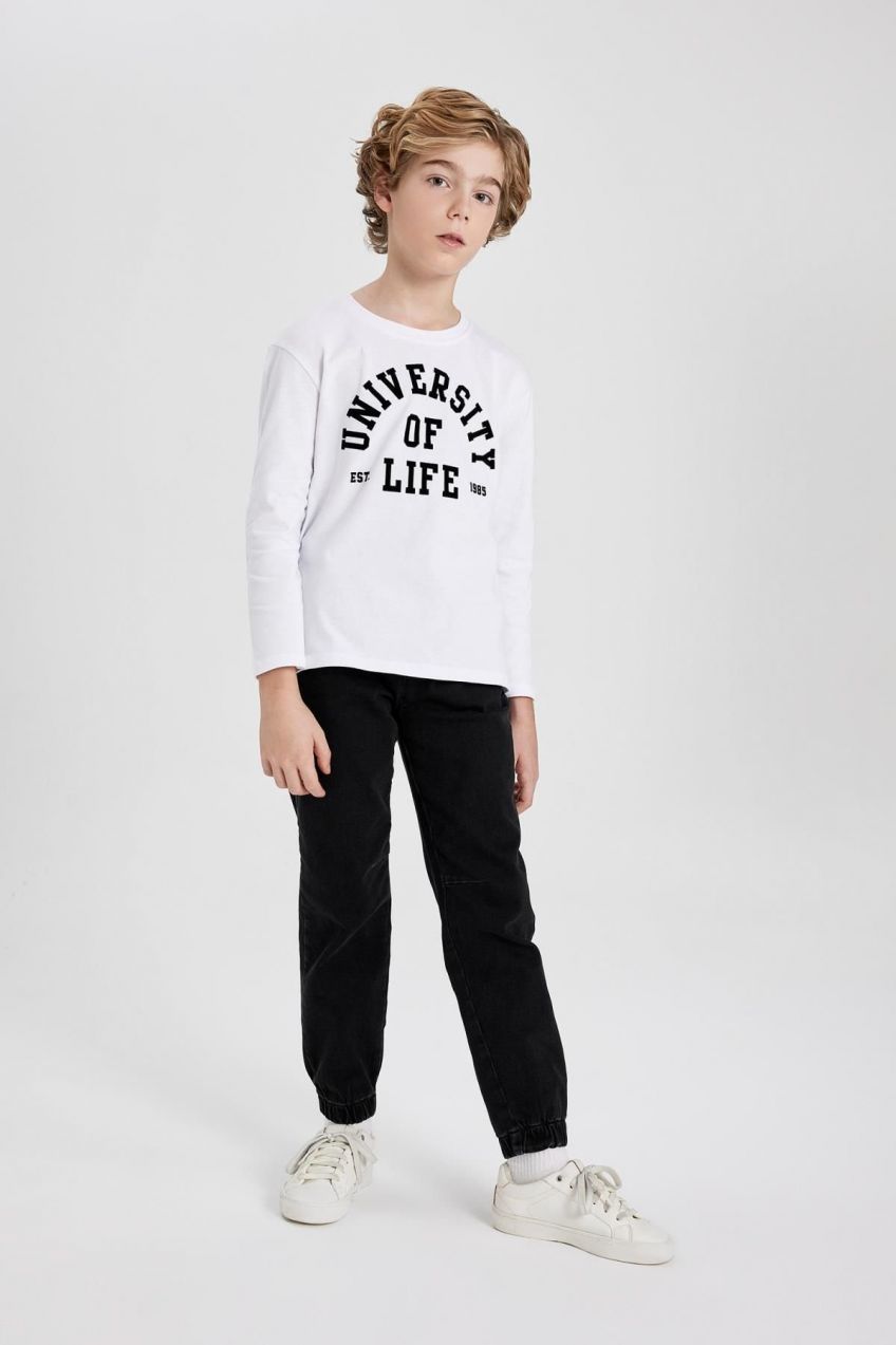DEFACTO Boys Jogger Elastic Band Cuff Jeans