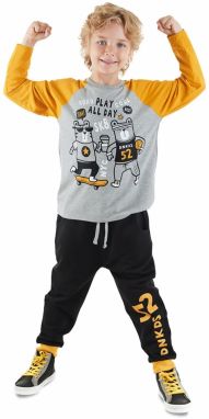 Denokids Play Allday Boy T-shirt Tracksuit Bottom Set
