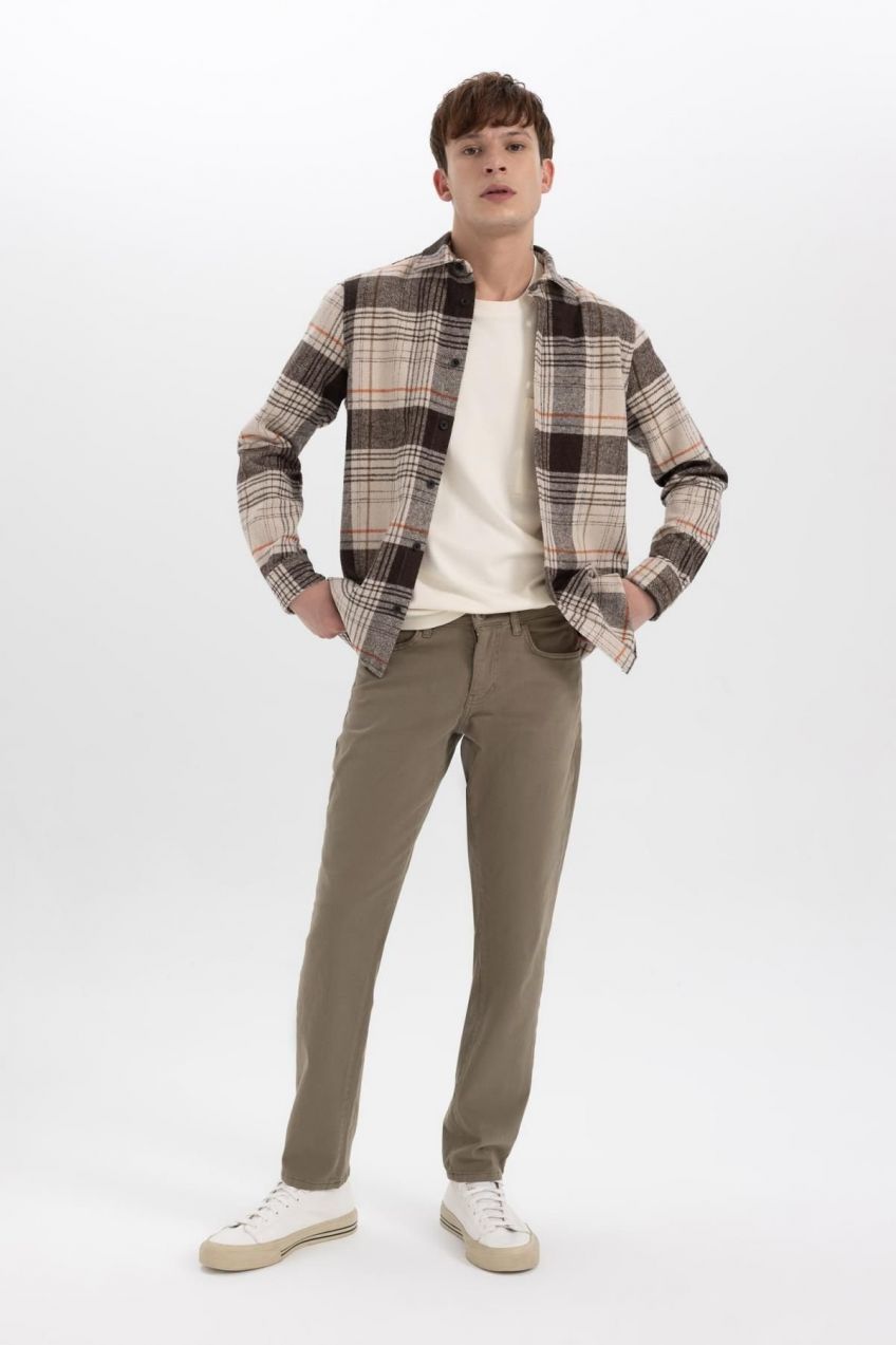 DEFACTO Slim Fit Gabardine Trousers