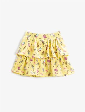 Koton Patterned Skirt with Ruffles