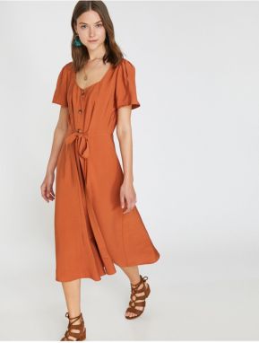 Koton Button Detailed Dress