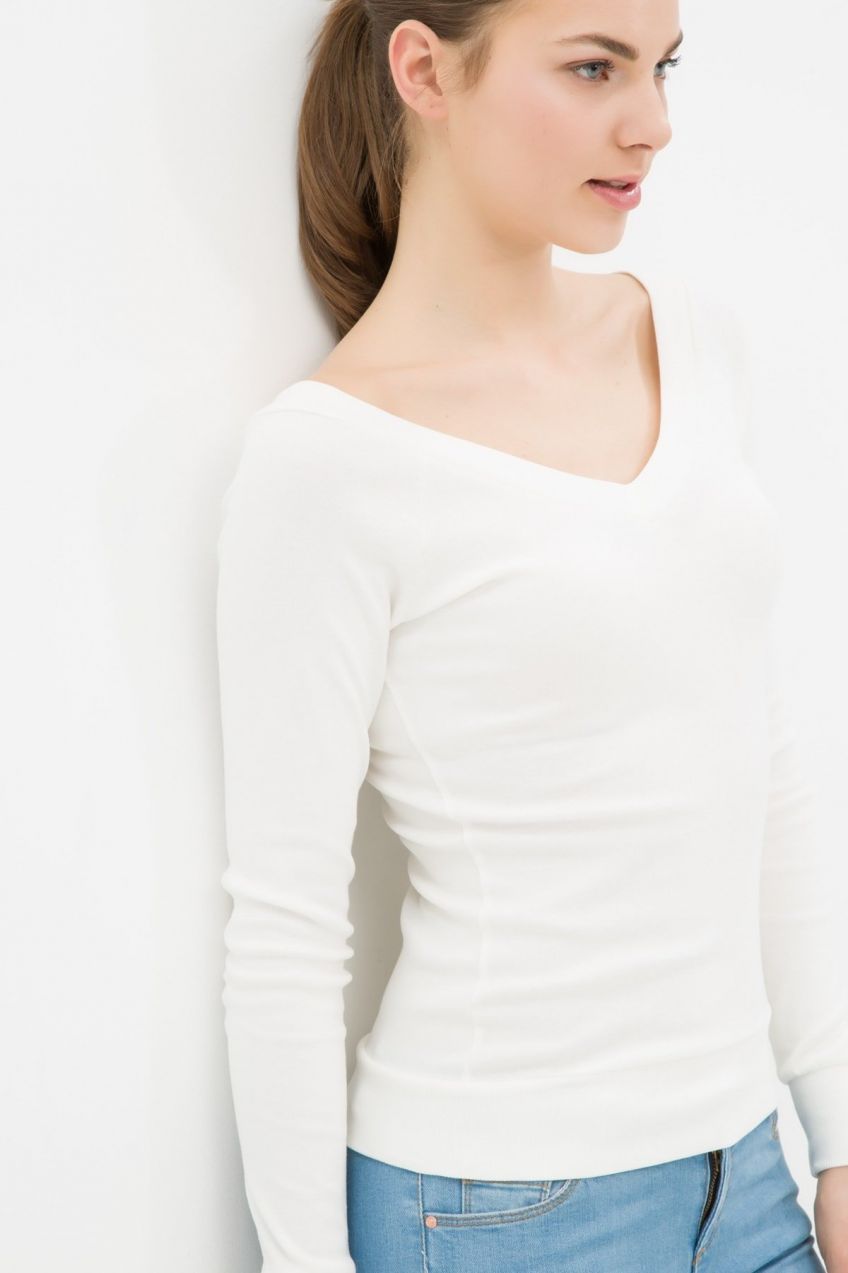 Koton Women's Ecru T-Shirt