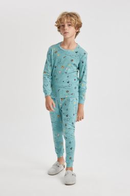 DEFACTO Boy Patterned Long Sleeve Pajama Set