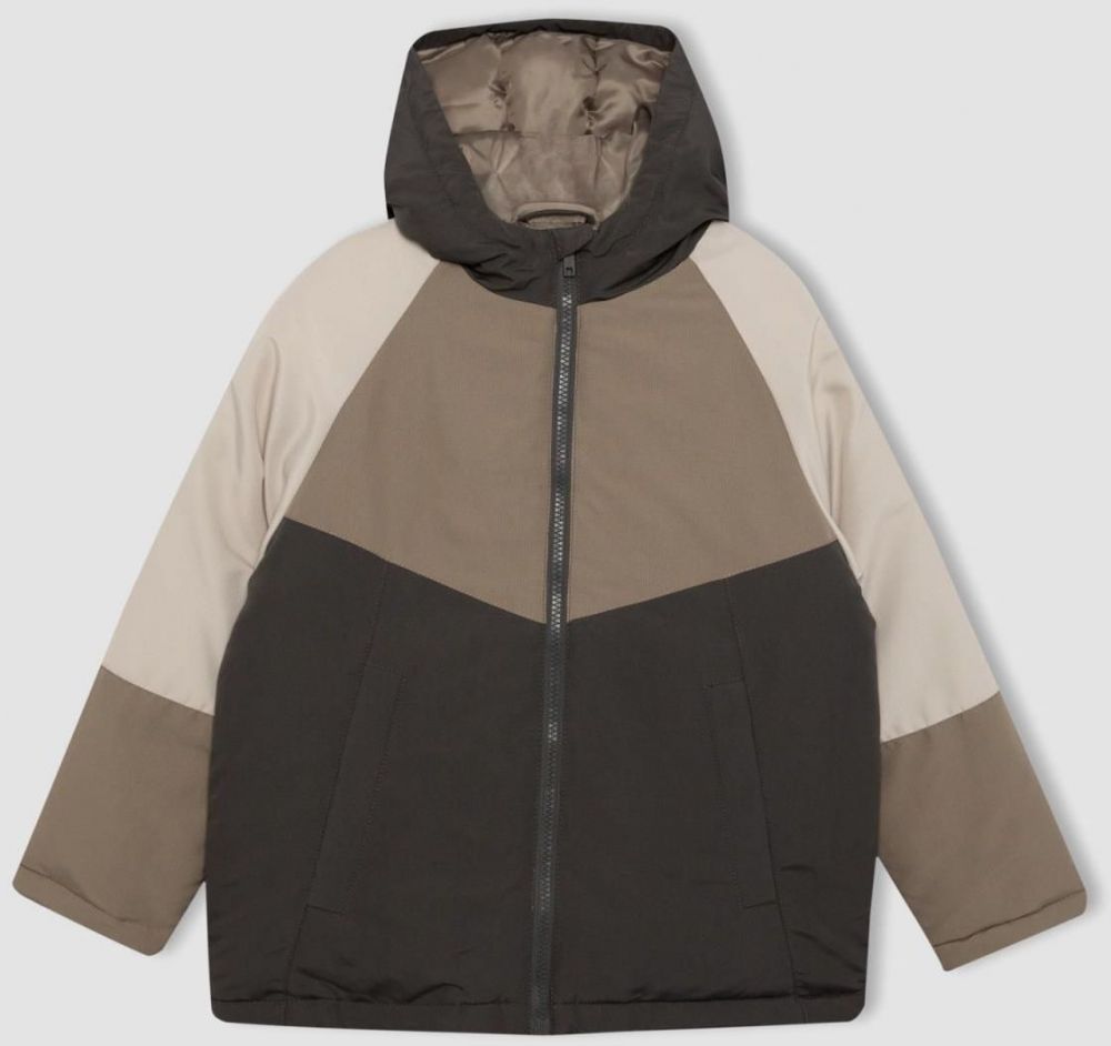 DEFACTO Boy's Water Repellent Hooded Coat