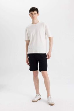 DEFACTO Regular Fit Laced Waist Cotton Shorts
