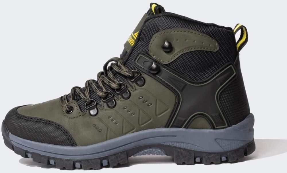 DEFACTO Boy's Serrated Sole Faux Leather Trekking Boots