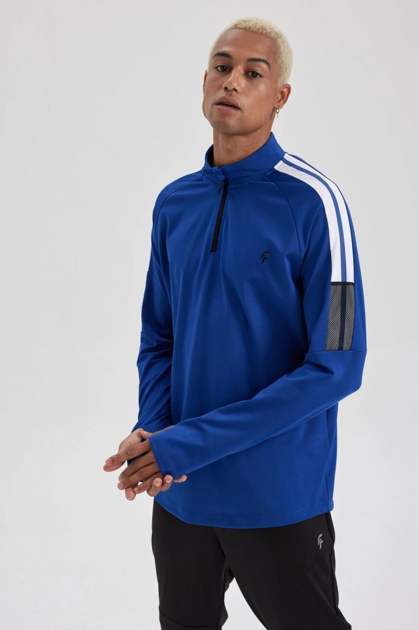 DEFACTO Fit Slim Fit High Neck Scuba Diving Fabric Sportsman Sweatshirt