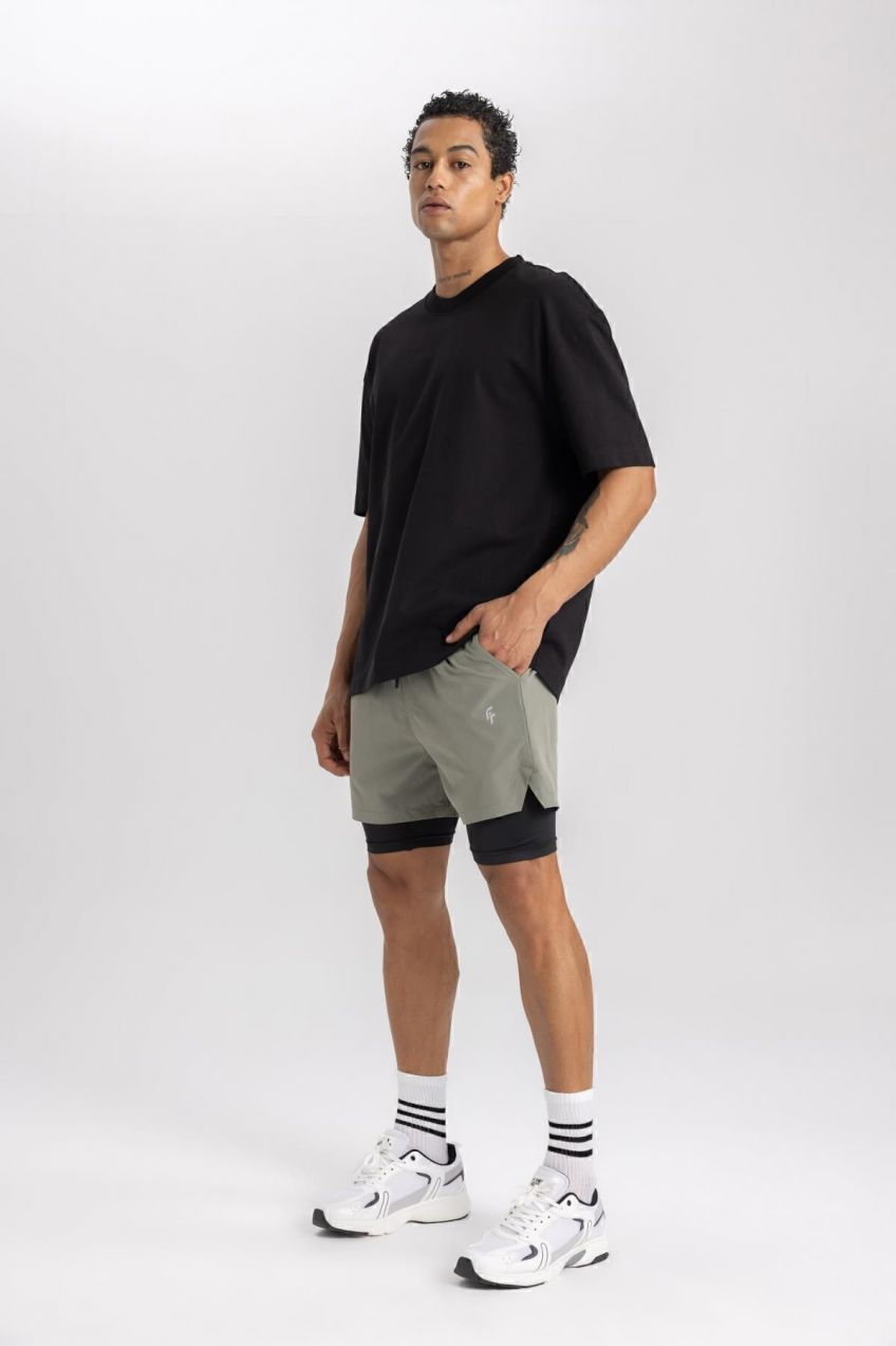 DEFACTO Fit Slim Fit Sportsman Woven Shorts