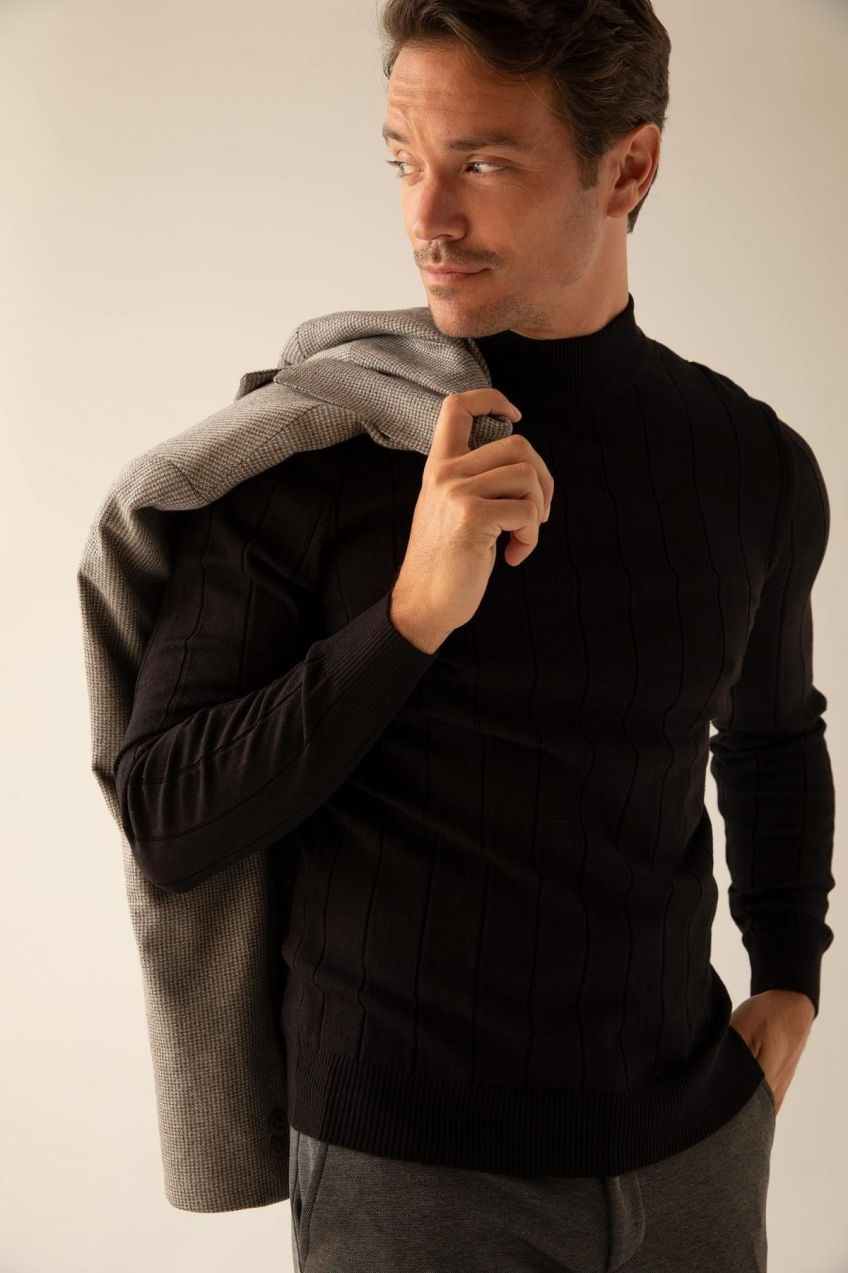 DEFACTO Slim Fit Half Turtleneck Sweater