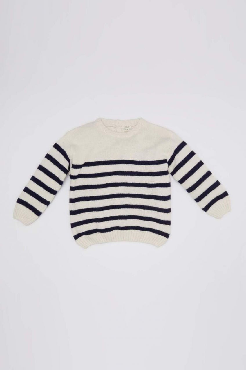 DEFACTO Baby Boy Crew Neck Striped Sweater