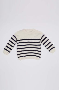DEFACTO Baby Boy Crew Neck Striped Sweater