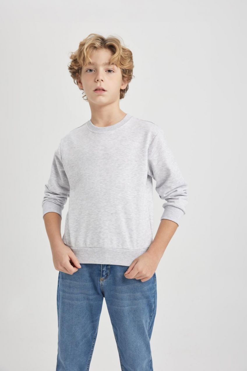 DEFACTO Boy's Crew Neck Sweatshirt