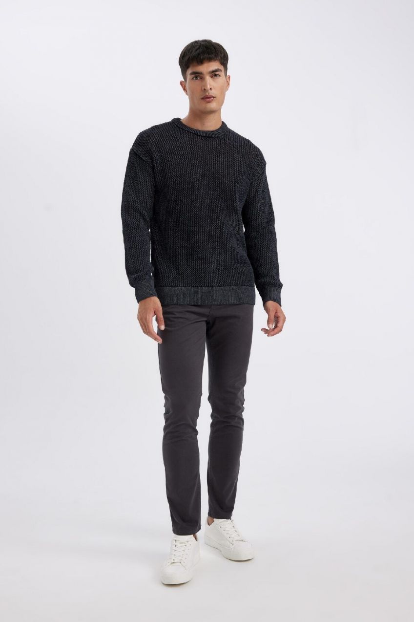 DEFACTO Skinny Leg Chino Canvas Trousers