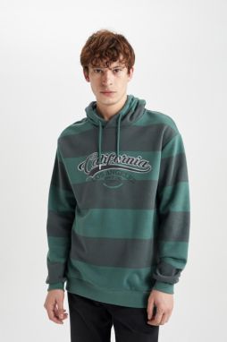 DEFACTO Regular Fit Hooded Printed Sweatshirt