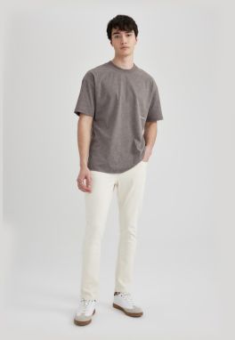 DEFACTO Carlo Skinny Fit Extra Slim Fit Normal Waist Extra Narrow Leg Jean Trousers