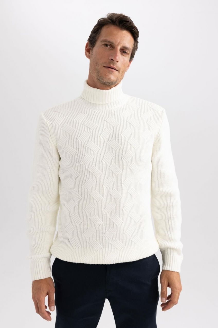 DEFACTO Standard Fit Turtleneck Sweater