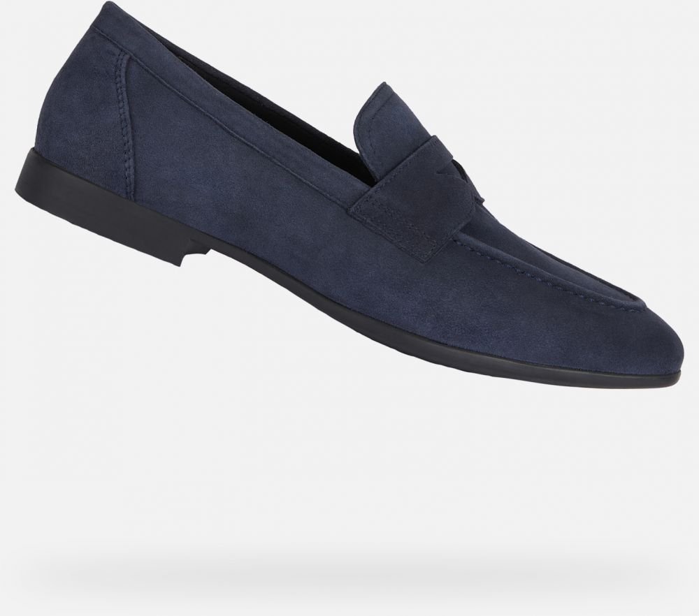 GEOX Dark blue men's moccasins Sapienza - Men's