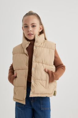 DEFACTO Girl's Stand Collar Puffer Vest