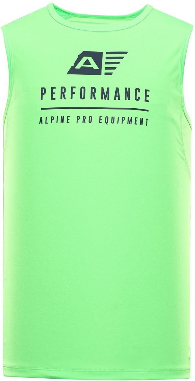 Men's quick-drying tank top ALPINE PRO MIXED neon green gecko