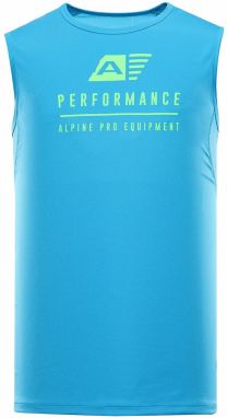 Man quick-drying tank top ALPINE PRO MIXED neon atomic blue