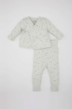 DEFACTO Baby Boy Star Patterned Waffle 2 Piece Set