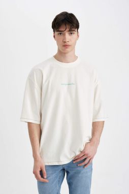 DEFACTO Loose Fit Crew Neck Printed T-Shirt