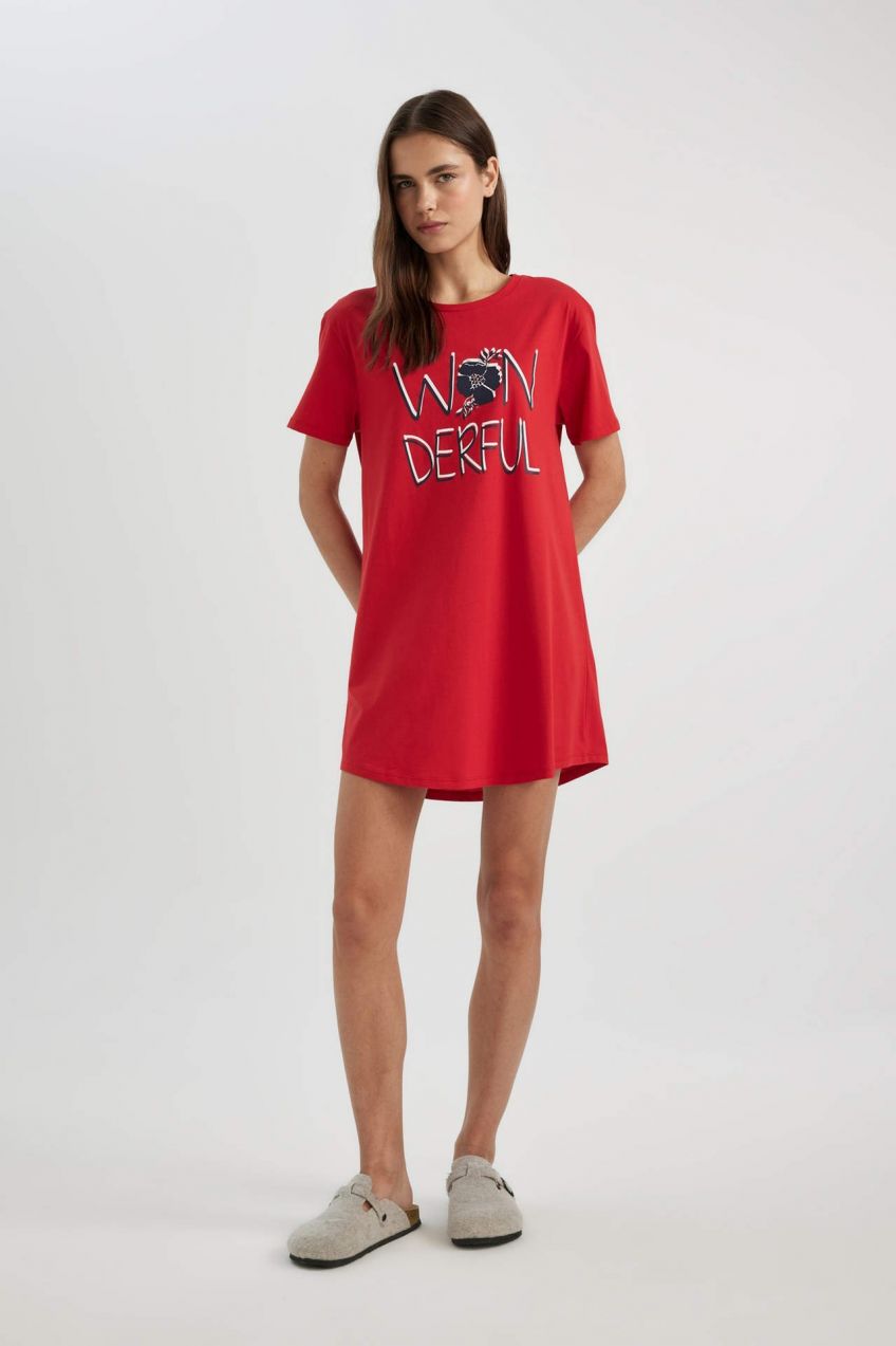 DEFACTO Regular Fit Crew Neck Knitted Dress