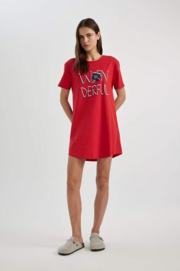 DEFACTO Regular Fit Crew Neck Knitted Dress