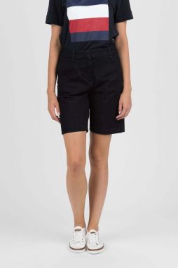 Tommy Hilfiger Krátke nohavice - TAILORED BERMUDA RIKA čierno-šedé