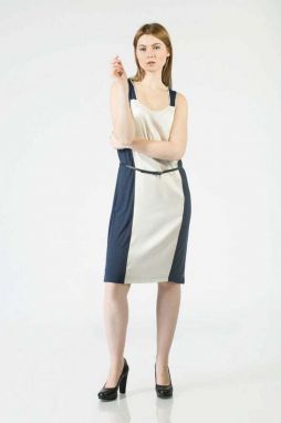 Tommy Hilfiger Šaty - BLOOM SCOOP NK DRESS NS modré
