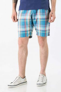 Tommy Hilfiger Krátke nohavice - BROOKLYN SHORT BLUE CHK CO/LI modré