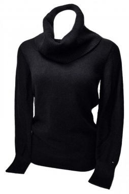 Tommy Hilfiger Sveter - GARLAND COWL NK čierny