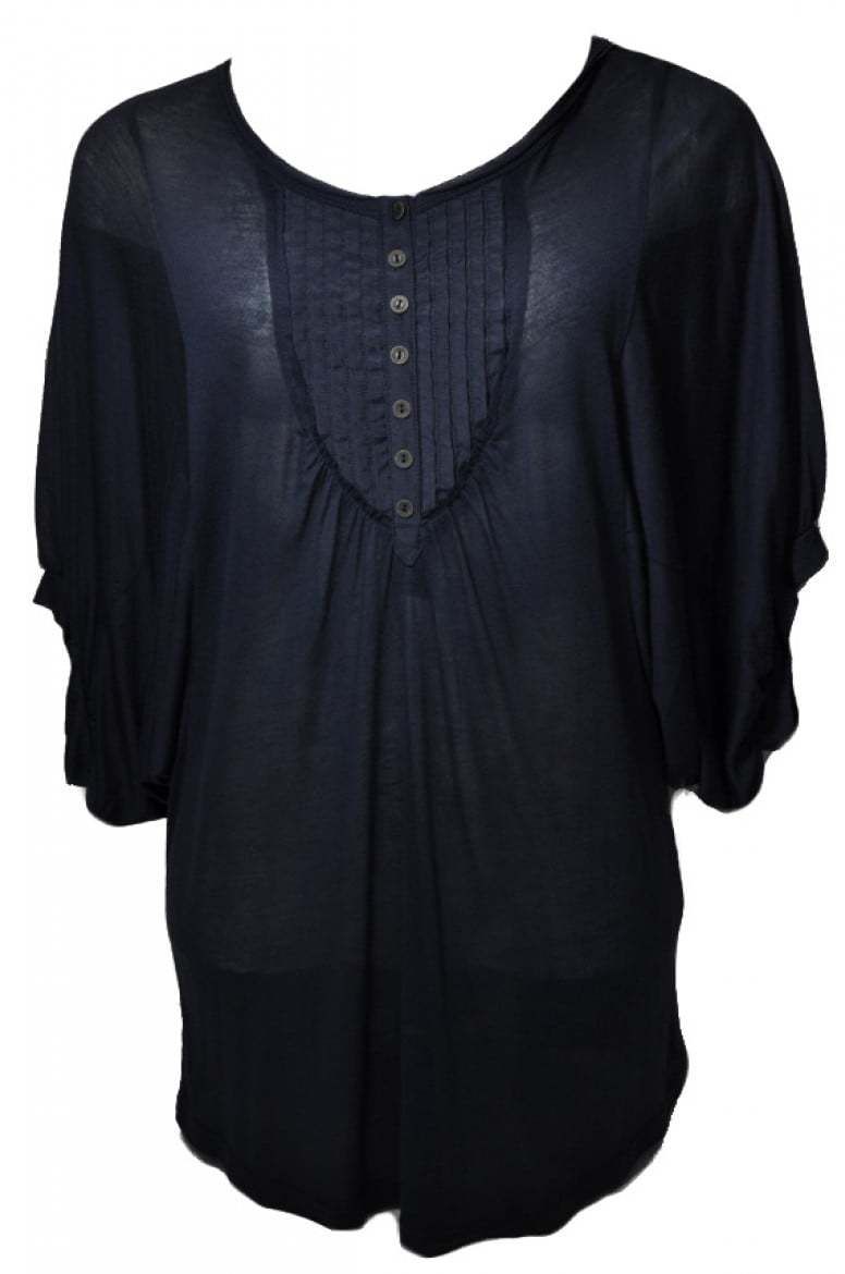 Tommy Hilfiger Top - MADDALYN CN KNIT modrý