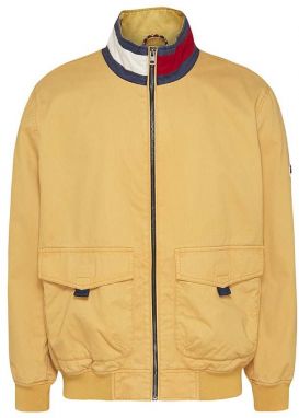 Tommy Jeans Bunda - TJM COTTON FLAG COLLAR BOMBER žltá